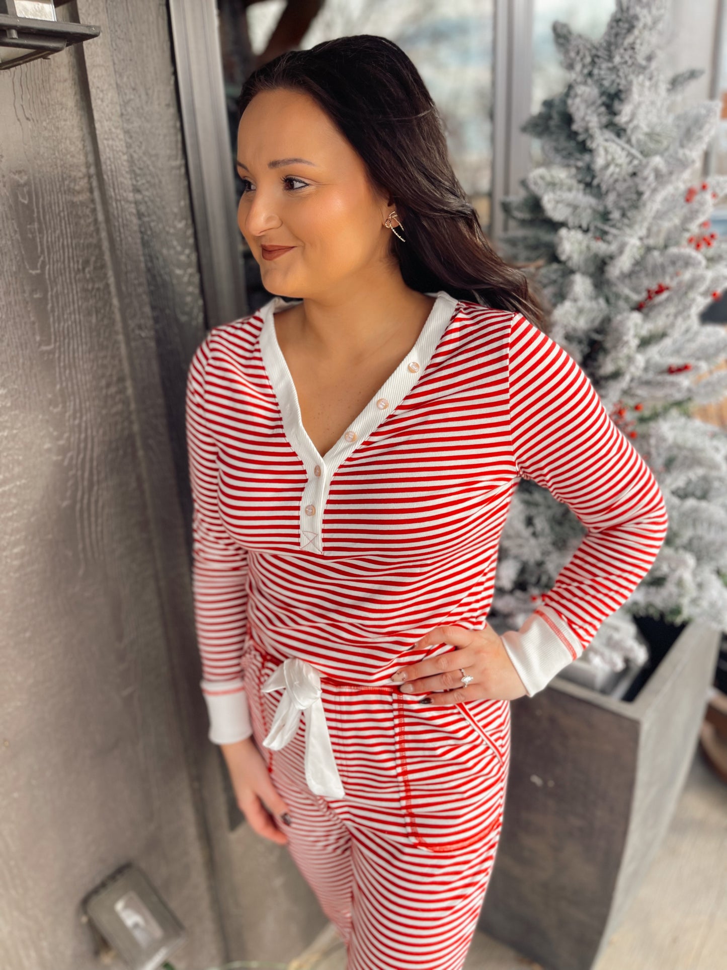 Red Striped Festive Pajamas