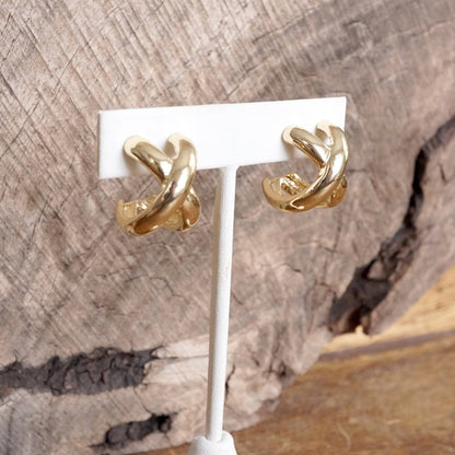 Gold Huggie Hoop Earrings