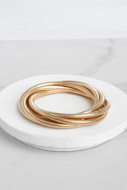 Gold Stretchy Bracelet Bangle