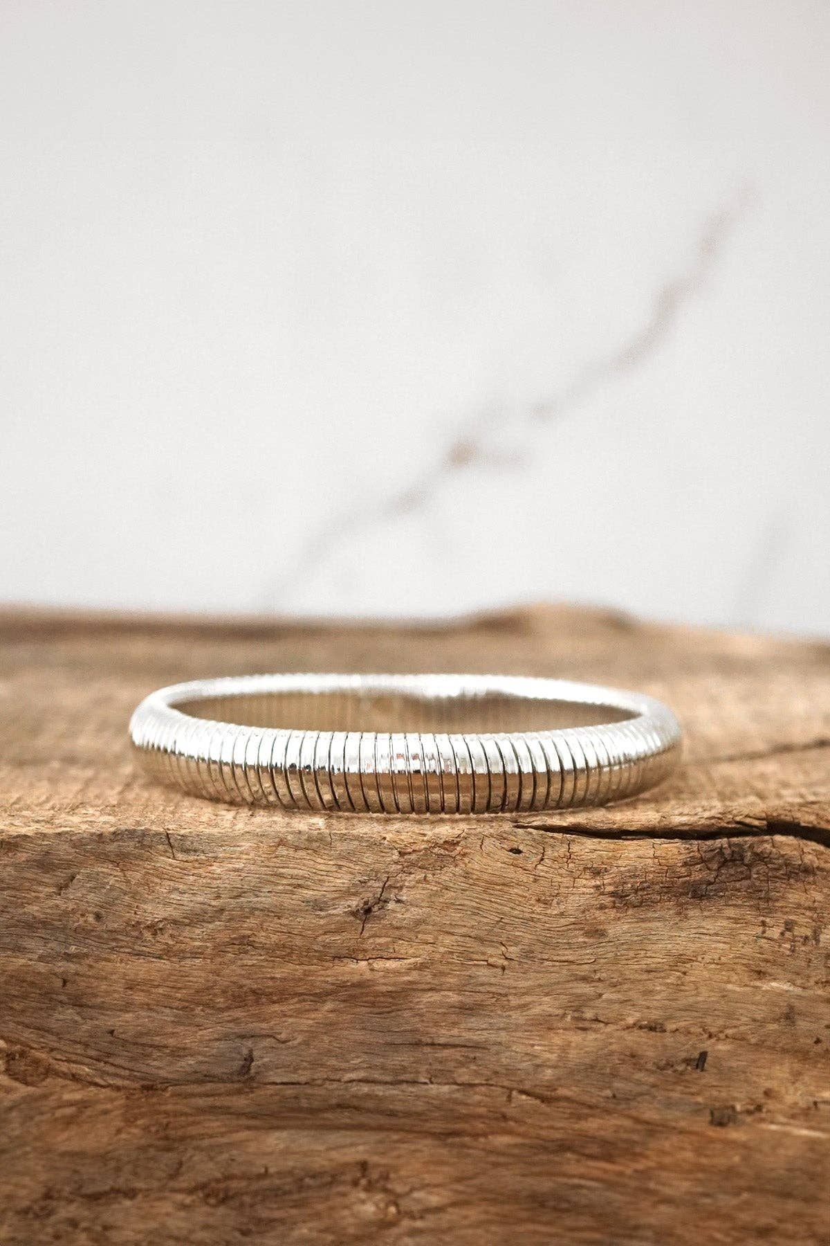 Silver Stretchy Bracelet Bangle