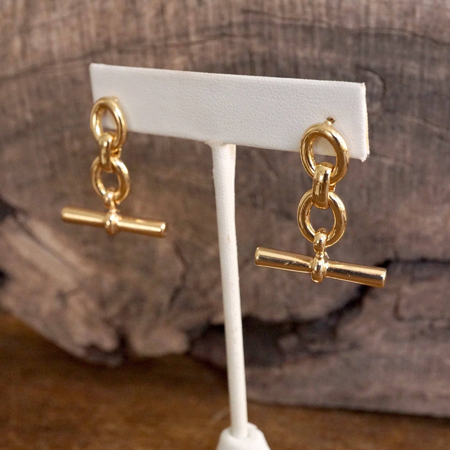 Bar and Chain Dangle Earrings